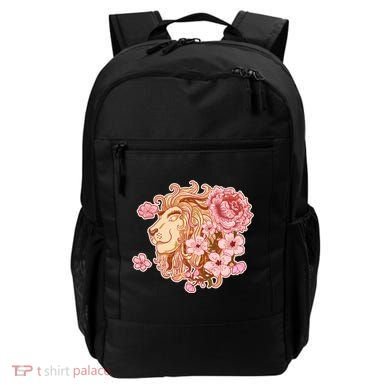 Zodiac Leo Lion with Japanese Cherry Blossoms Backpack