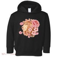 Zodiac Leo Lion with Japanese Cherry Blossoms Toddler Hoodie thumb 0