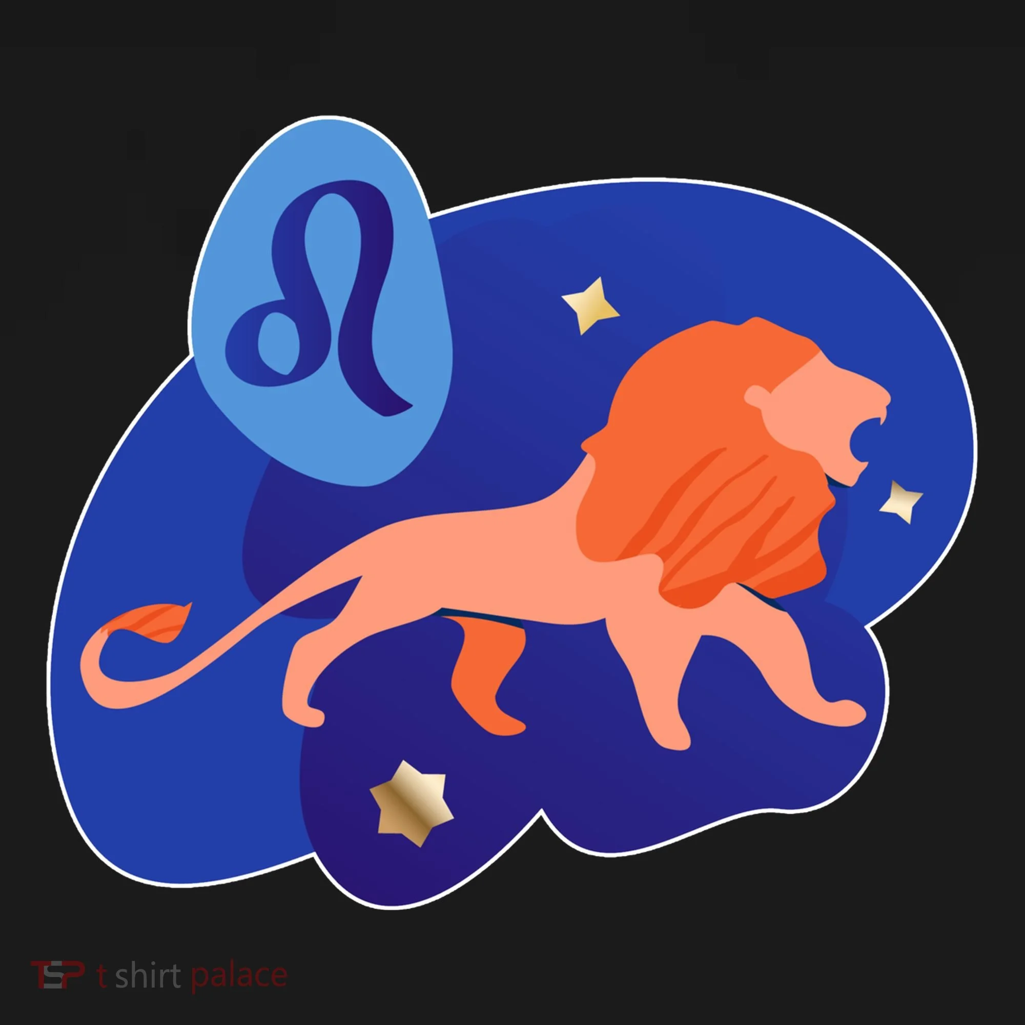 Zodiac Leo Simple Lion Doggie Tank