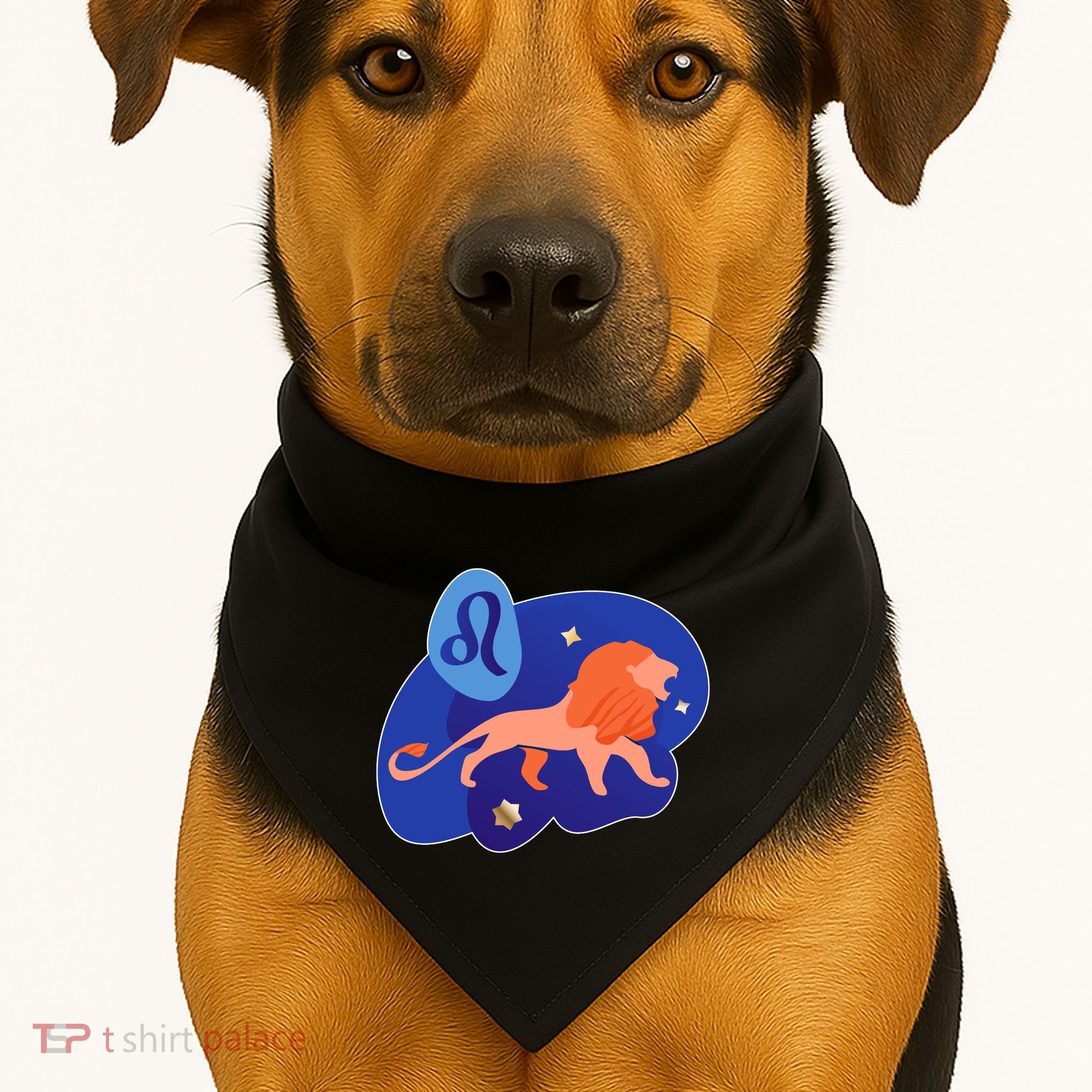 Zodiac Leo Simple Lion USA-Made Doggie Bandana