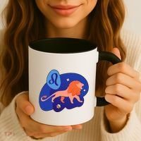 Zodiac Leo Simple Lion Coffee Mug thumb 3