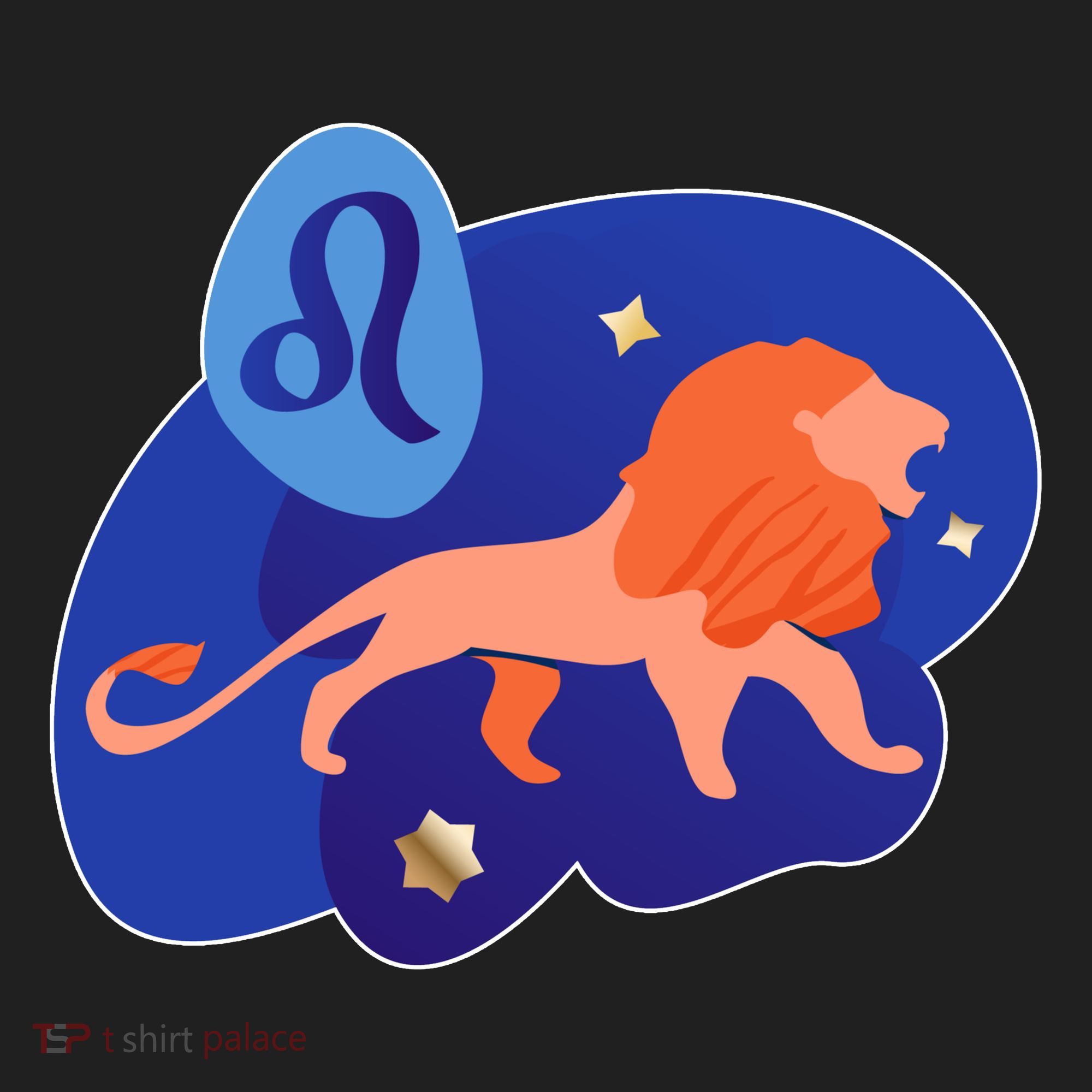 Zodiac Leo Simple Lion Golf Towel