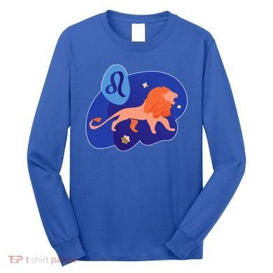 Zodiac Leo Simple Lion Long Sleeve Shirt