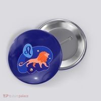Zodiac Leo Simple Lion Button thumb 0