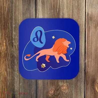 Zodiac Leo Simple Lion Coaster