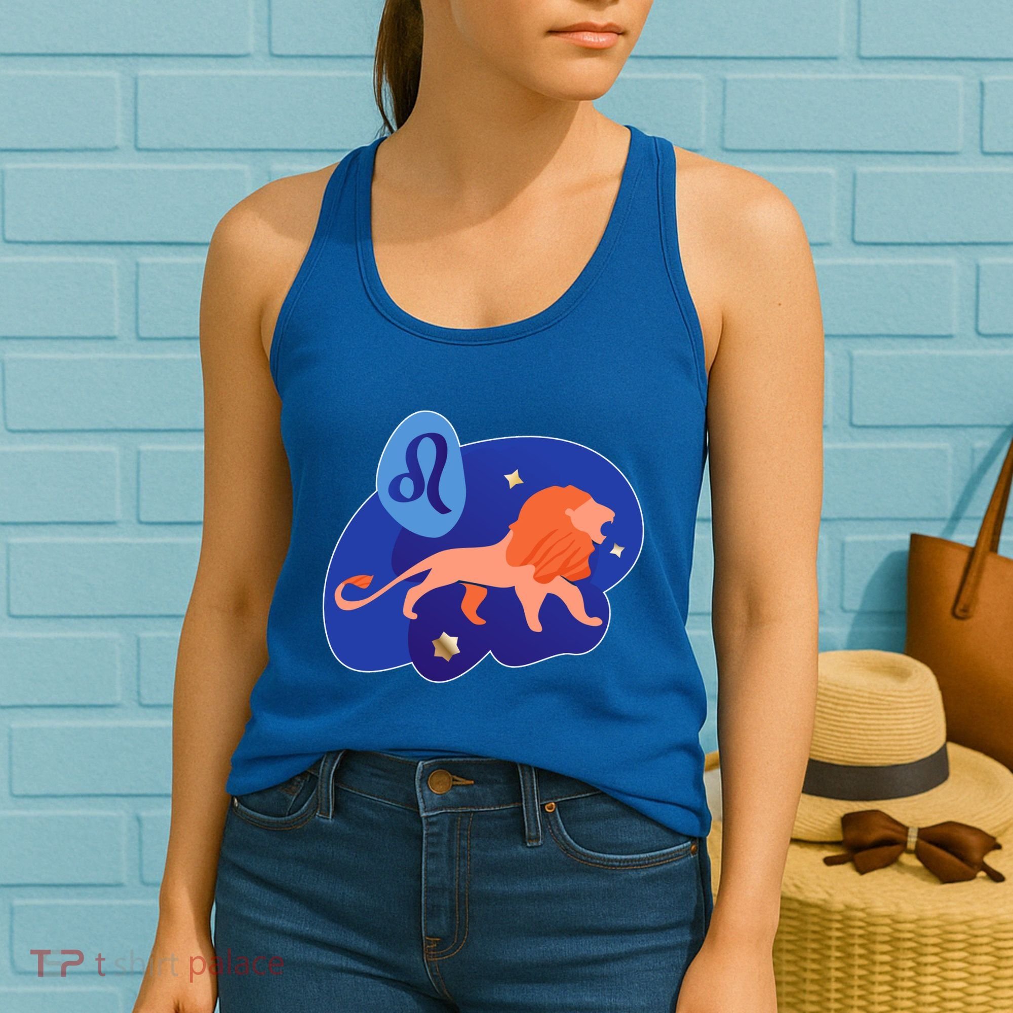 Zodiac Leo Simple Lion Women's Tank Top
