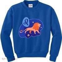 Zodiac Leo Simple Lion Kids Sweatshirt thumb 0