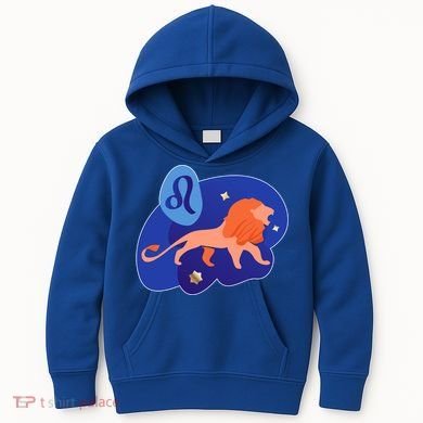 Zodiac Leo Simple Lion Kids Hoodie