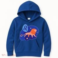 Zodiac Leo Simple Lion Kids Hoodie thumb 0
