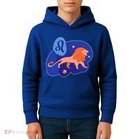 Zodiac Leo Simple Lion Kids Hoodie thumb 4