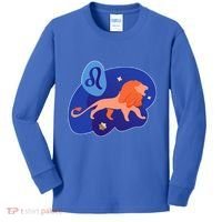 Zodiac Leo Simple Lion Kids Long Sleeve Shirt thumb 0
