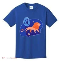 Zodiac Leo Simple Lion Kids T-Shirt thumb 0