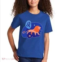 Zodiac Leo Simple Lion Kids T-Shirt thumb 2