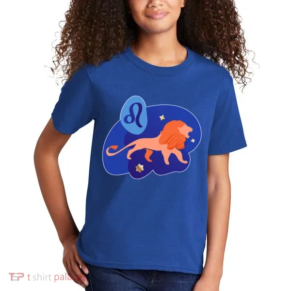 Zodiac Leo Simple Lion Kids T-Shirt
