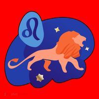 Zodiac Leo Simple Lion Santa Hat thumb 1