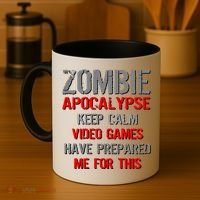 Zombie Apocalypse Keep Calm Video Games Prepared Me Coffee Mug thumb 4
