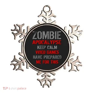 Zombie Apocalypse Keep Calm Video Games Prepared Me Ornament