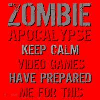 Zombie Apocalypse Keep Calm Video Games Prepared Me Santa Hat thumb 1