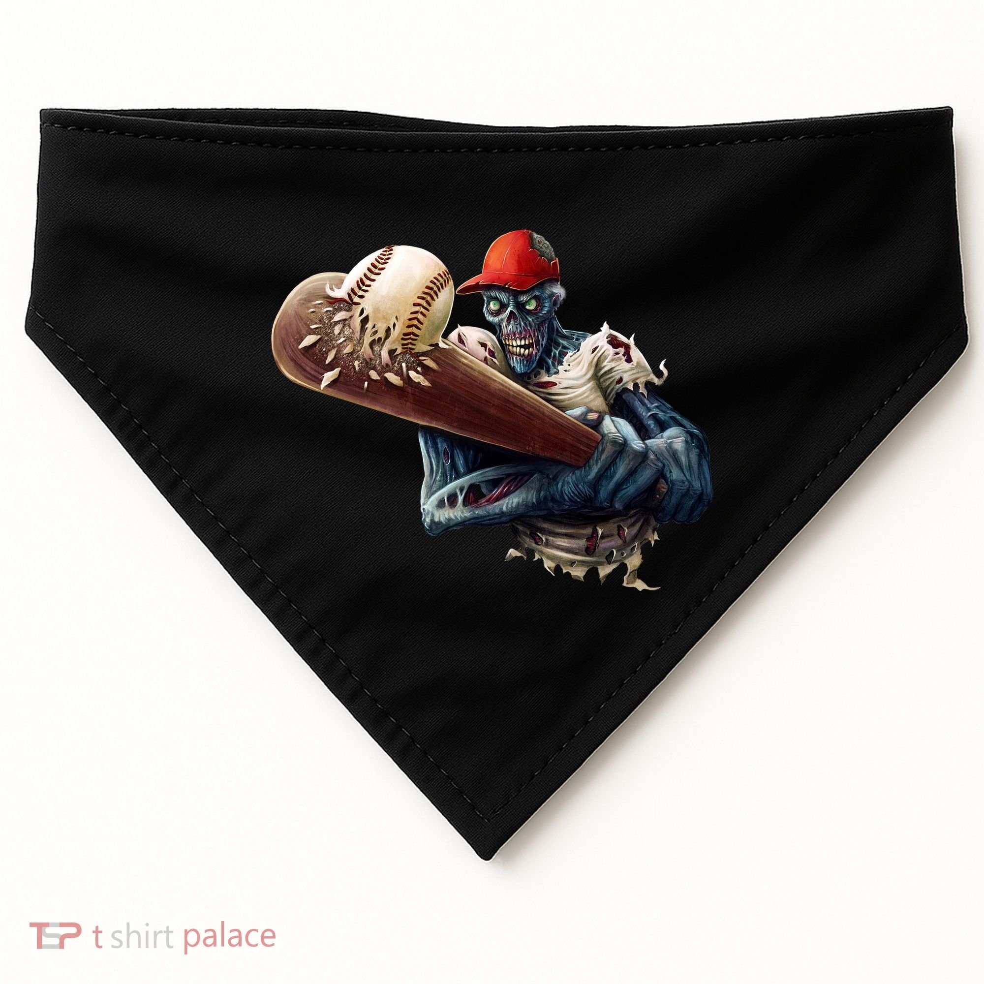 Zombie Baseball Batter USA-Made Doggie Bandana