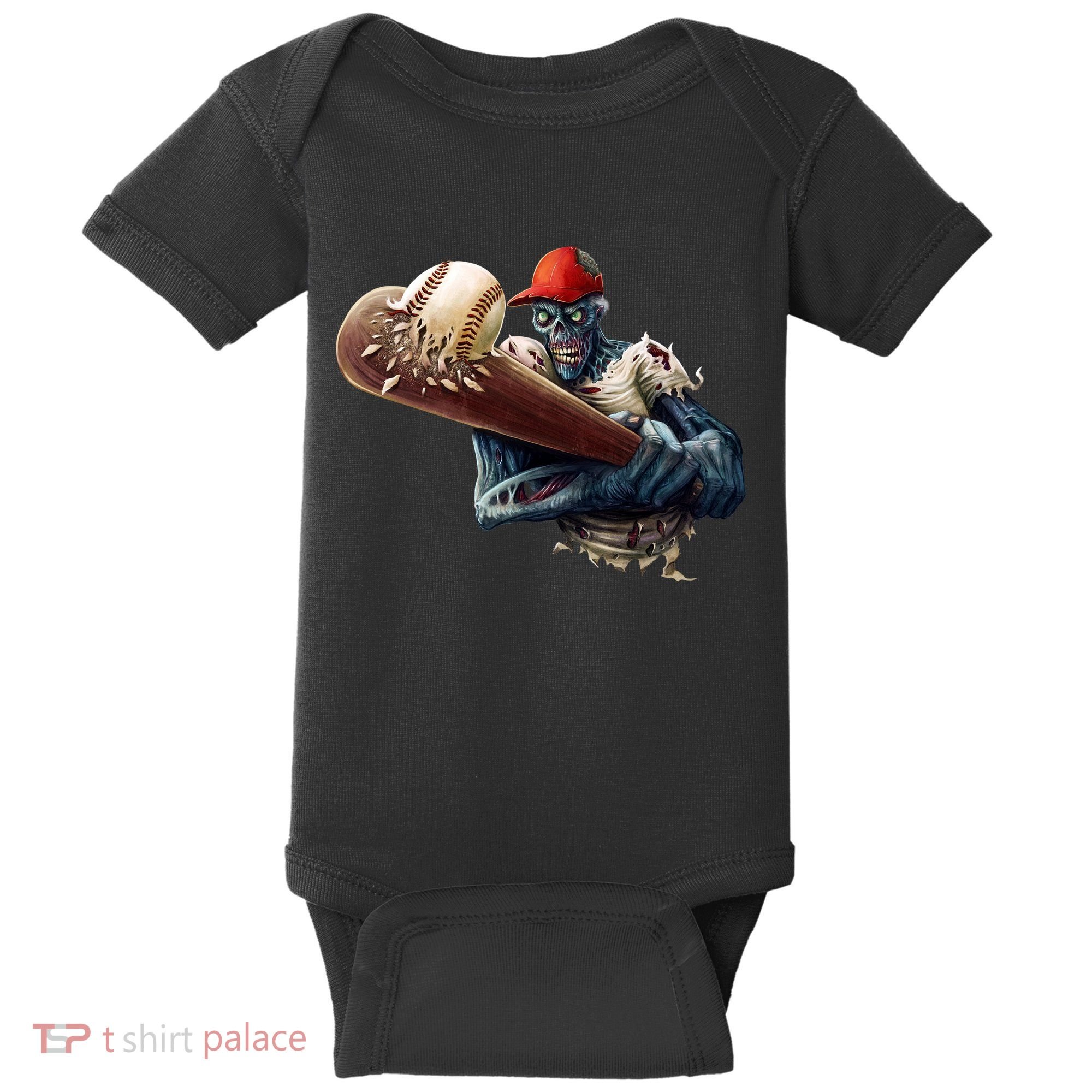 Zombie Baseball Batter Baby Bodysuit