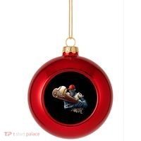 Zombie Baseball Batter Plastic Christmas Ball Ornament thumb 0