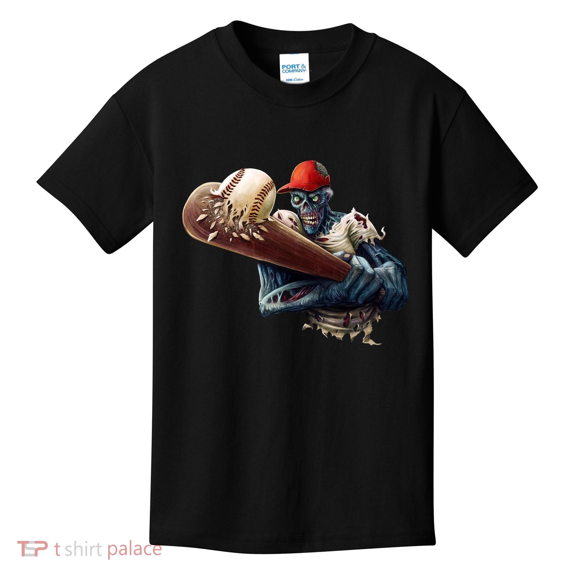 Zombie Baseball Batter Kids T-Shirt
