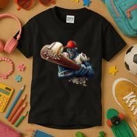 Zombie Baseball Batter Kids T-Shirt thumb 3