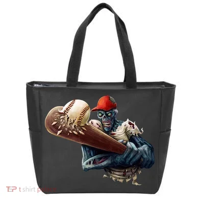 Zombie Baseball Batter Tote Bag