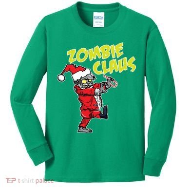 Zombie Claus Kids Long Sleeve Shirt