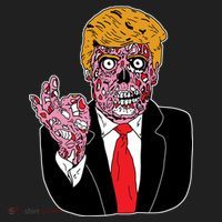 Zombie Donald Trump Funny Halloween Women's Sweatshirt thumb 2