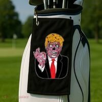 Zombie Donald Trump Funny Halloween Golf Towel thumb 2
