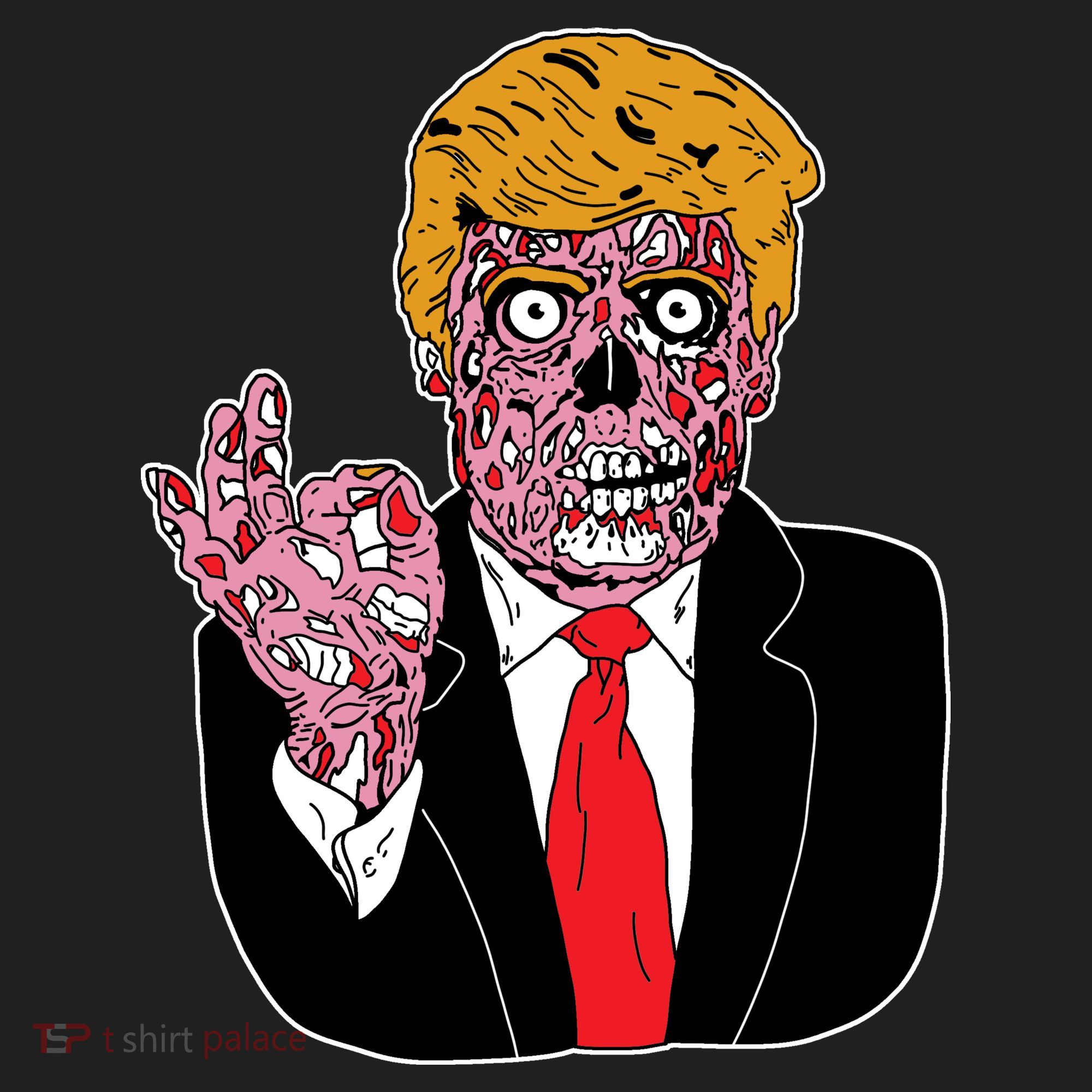 Zombie Donald Trump Funny Halloween Golf Towel