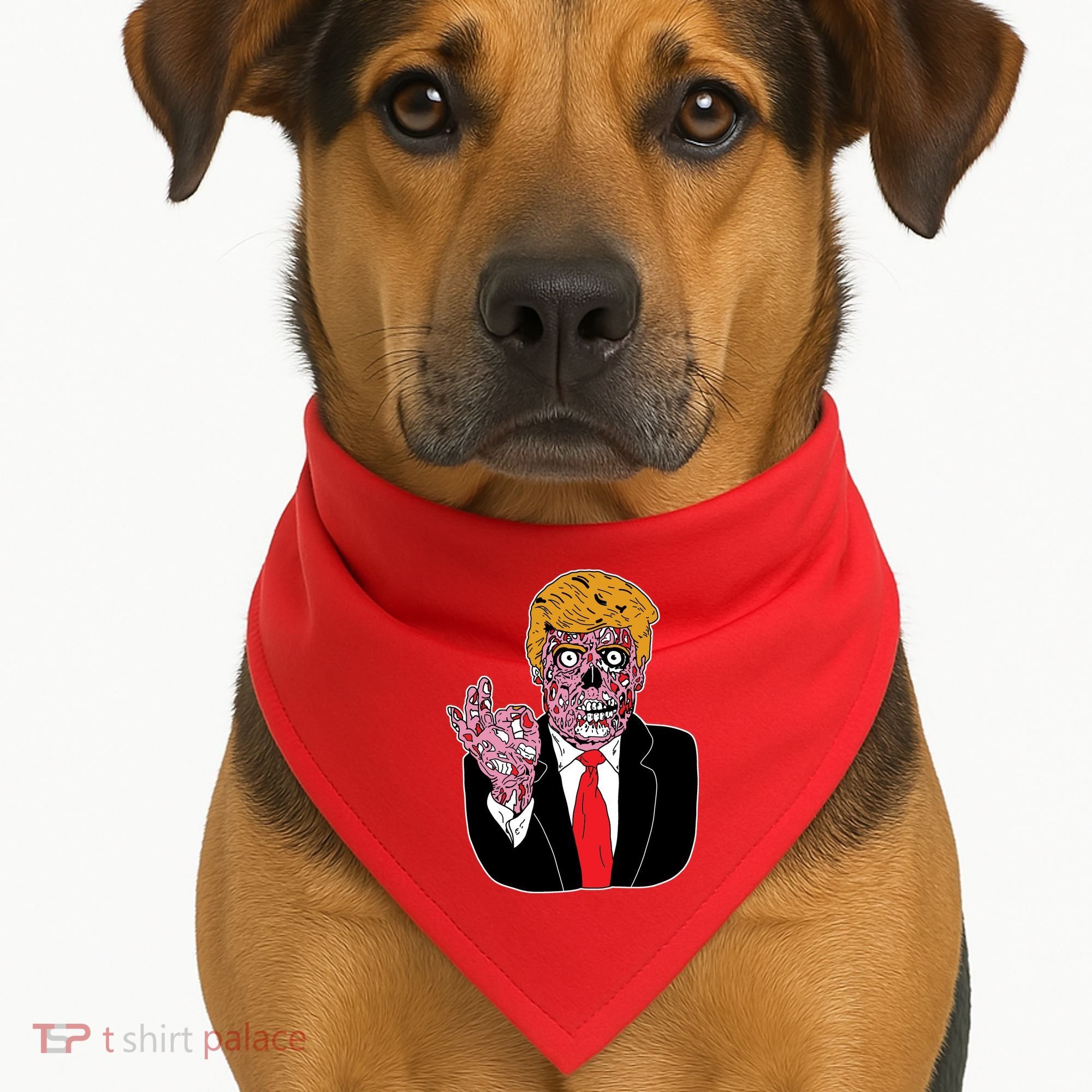 Zombie Donald Trump Funny Halloween USA-Made Doggie Bandana