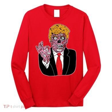 Zombie Donald Trump Funny Halloween Long Sleeve Shirt