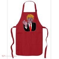 Zombie Donald Trump Funny Halloween Apron thumb 0