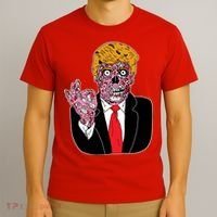 Zombie Donald Trump Funny Halloween T-Shirt thumb 3