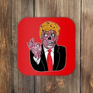 Zombie Donald Trump Funny Halloween Coaster