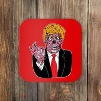 Zombie Donald Trump Funny Halloween Coaster thumb 0