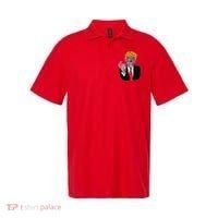 Zombie Donald Trump Funny Halloween Polo thumb 0