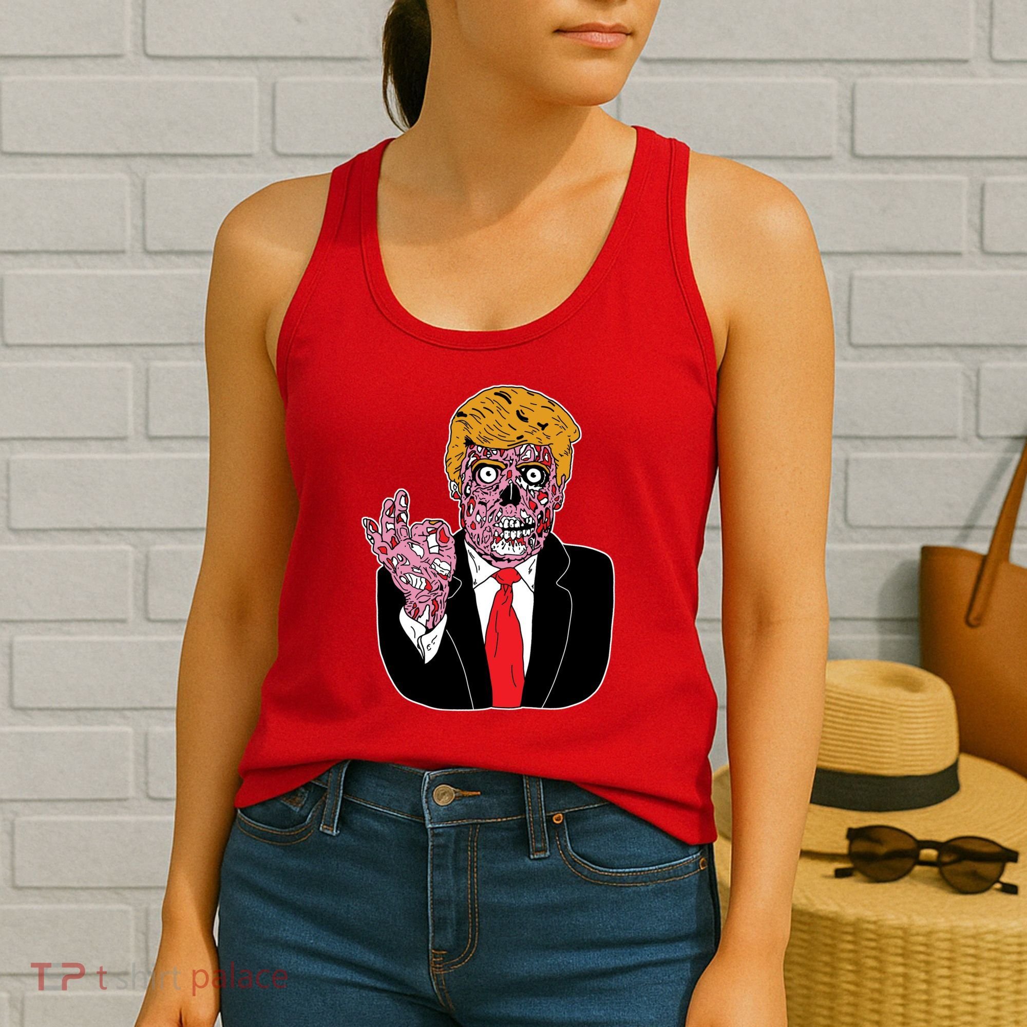 Zombie Donald Trump Funny Halloween Women's Tank Top