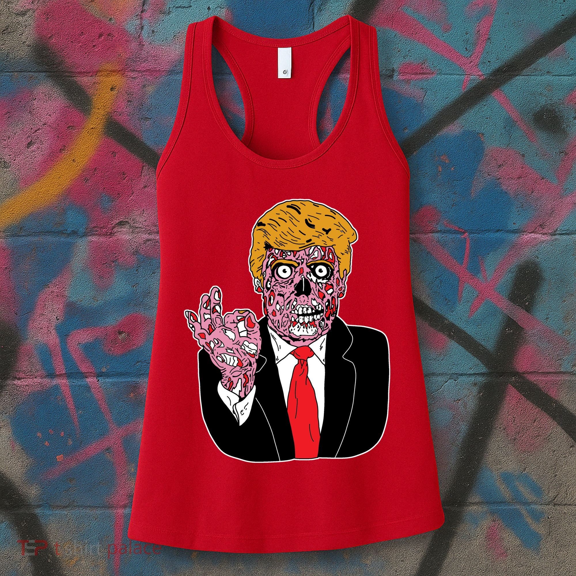 Zombie Donald Trump Funny Halloween Women's Tank Top