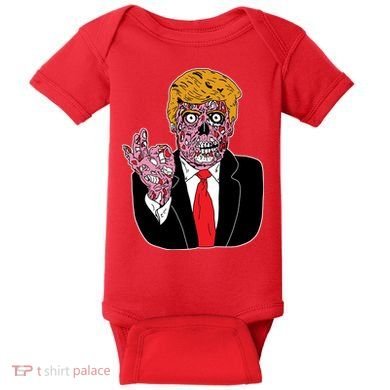 Zombie Donald Trump Funny Halloween Baby Bodysuit