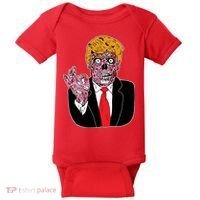Zombie Donald Trump Funny Halloween Baby Bodysuit thumb 0
