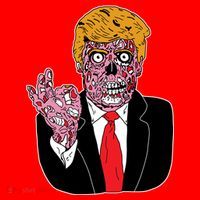 Zombie Donald Trump Funny Halloween Baby Bodysuit thumb 2