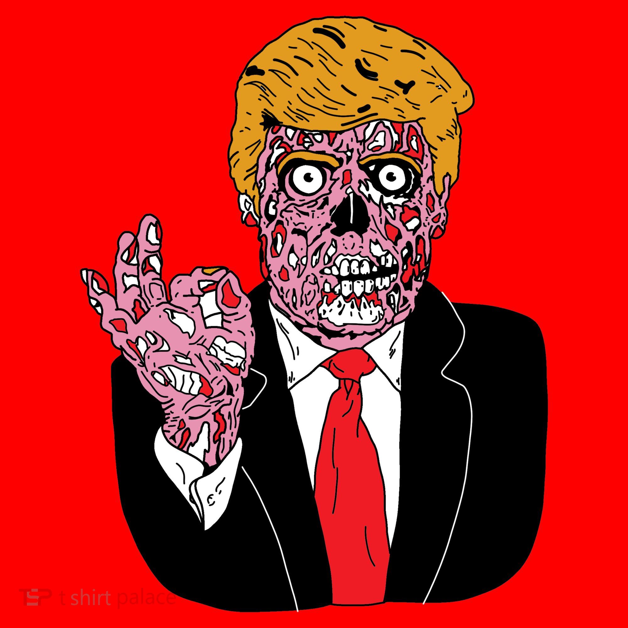 Zombie Donald Trump Funny Halloween Santa Hat