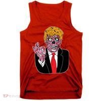 Zombie Donald Trump Funny Halloween Tank Top thumb 0