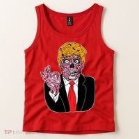 Zombie Donald Trump Funny Halloween Tank Top thumb 2