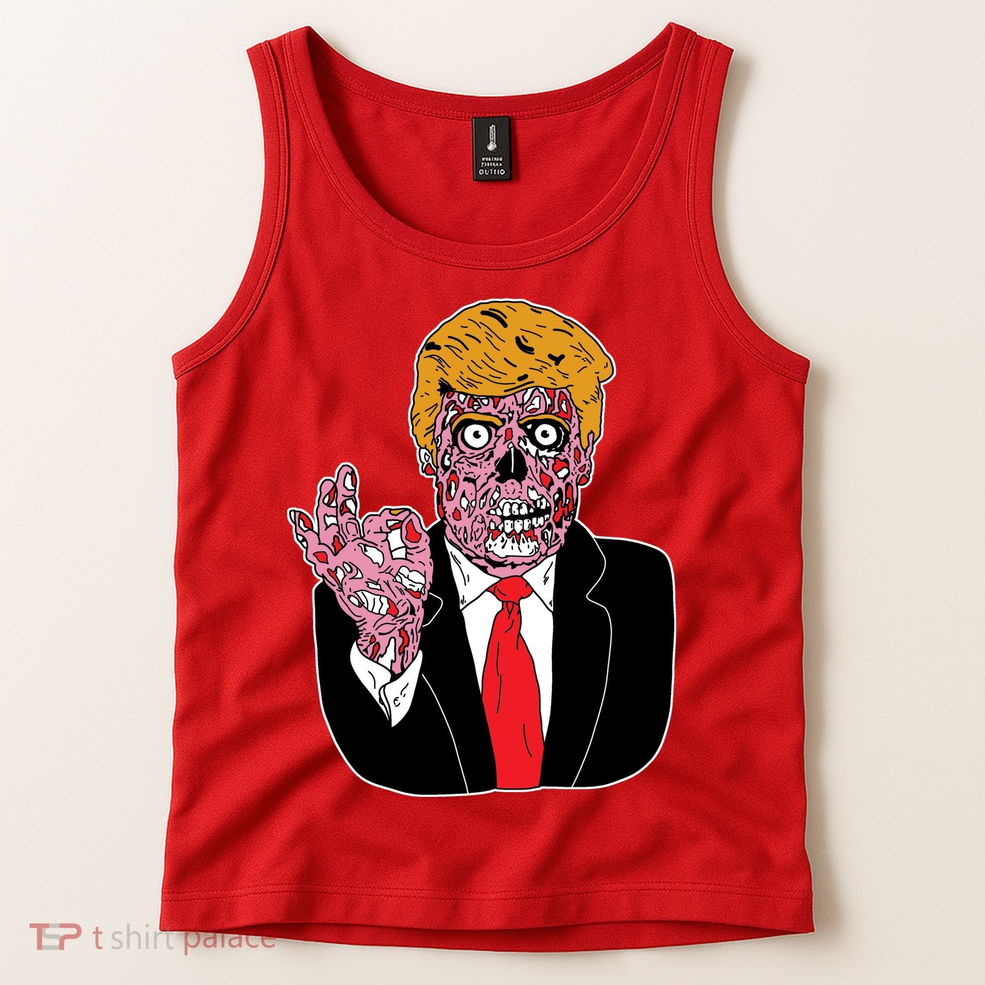 Zombie Donald Trump Funny Halloween Tank Top
