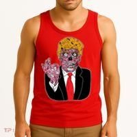 Zombie Donald Trump Funny Halloween Tank Top thumb 3