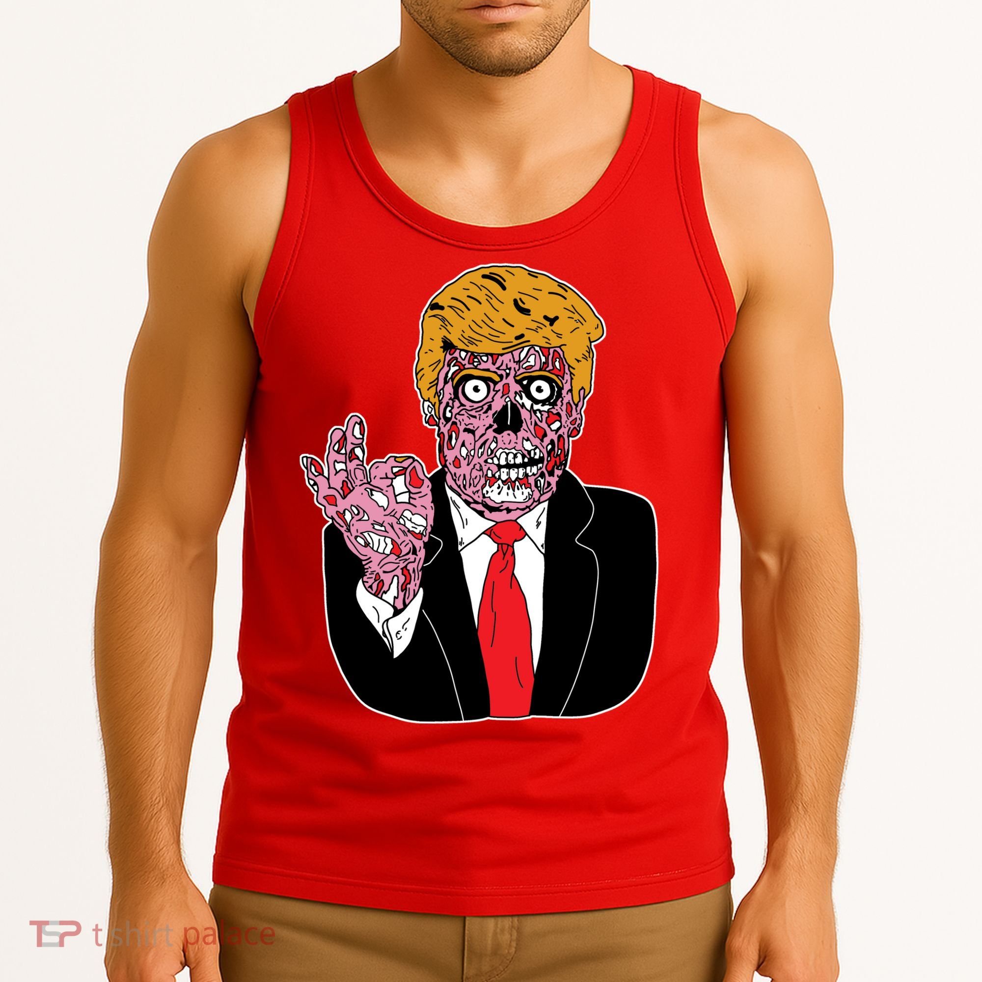 Zombie Donald Trump Funny Halloween Tank Top